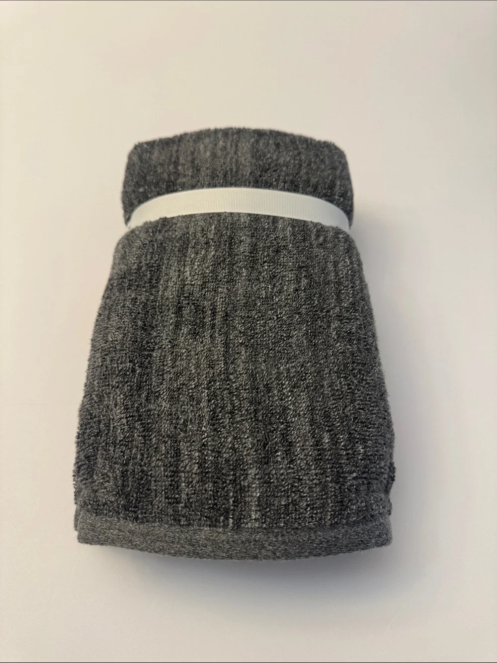 2pc COMMON THREAD Eco-Melange Bamboo/Cotton Bath Hand Towel Set - Heather DKGrey